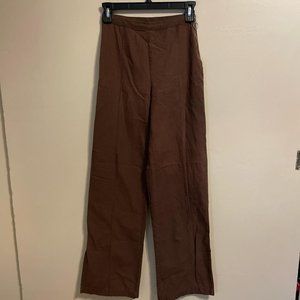 bershka wide legged brown pants